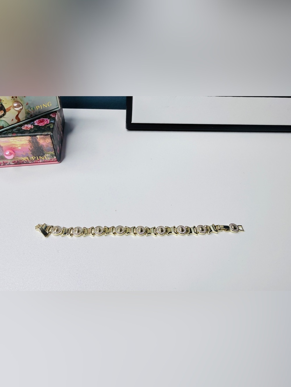 Gold Plated 14K Crystal Accent Women's Bracelet